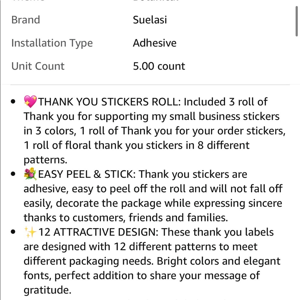 Thank you stickers (2500 PCS) 💙 - Picture 8 of 8